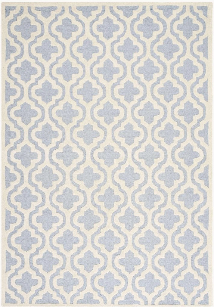 Handgetuft laagpolig wollen vloerkleed Lola