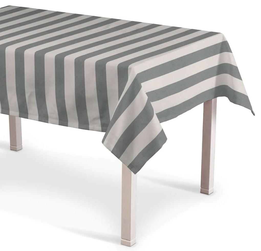 Dekoria Rechthoekig tafelkleed collectie Quadro wit-grijs 130 × 180 cm