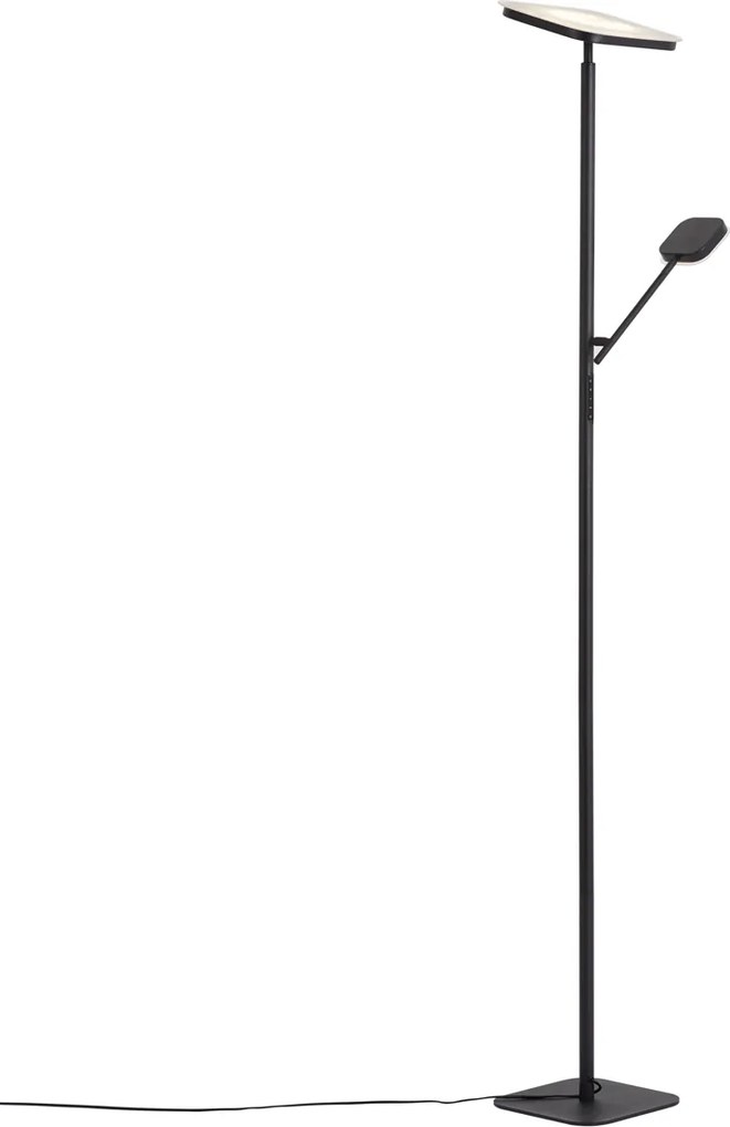 Moderne vloerlamp zwart incl. LED dimbaar - Divana