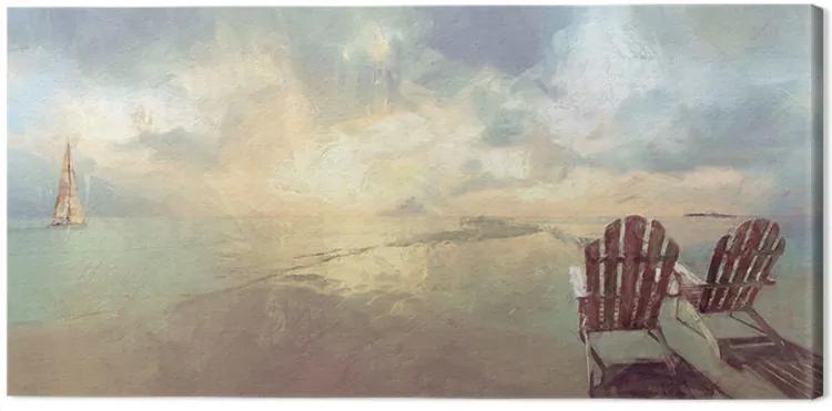 Print op canvas Malcolm Sanders - Heavenly Dawn, (100 x 50 cm)