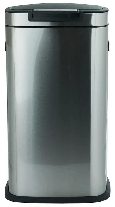 Afvalemmer push - zilver - 38 liter
