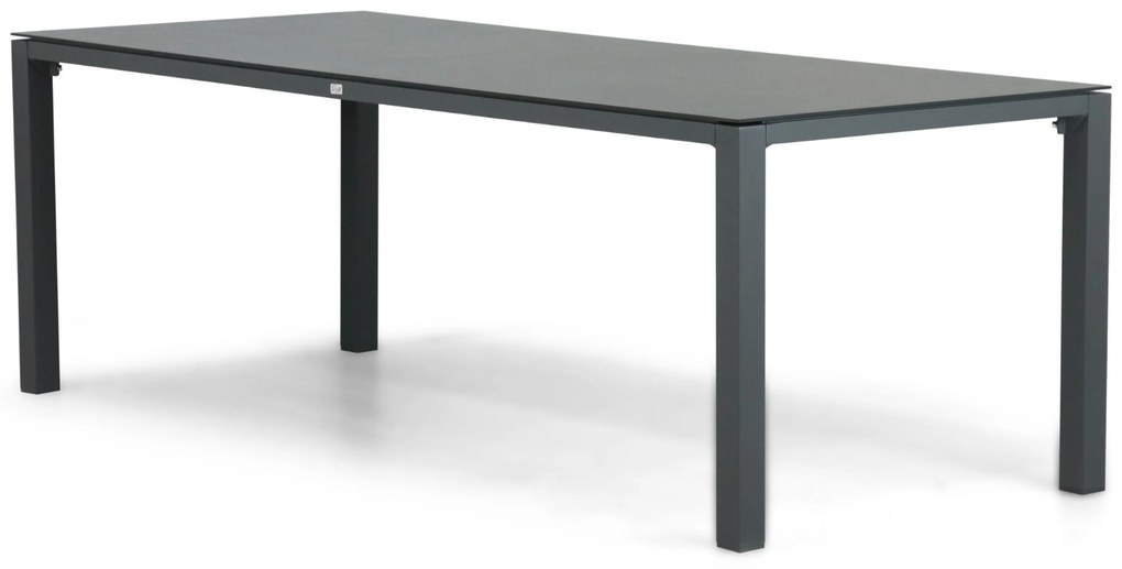 Tuinset 6 personen 220 cm Aluminium/textileen Grijs Hartman Sitges/Mateo