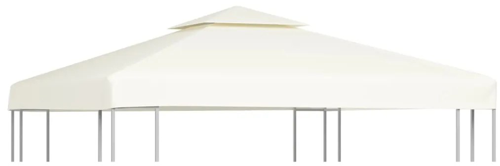 vidaXL Vervangend tentdoek prieel 310 g/m² 3x3 m crèmewit