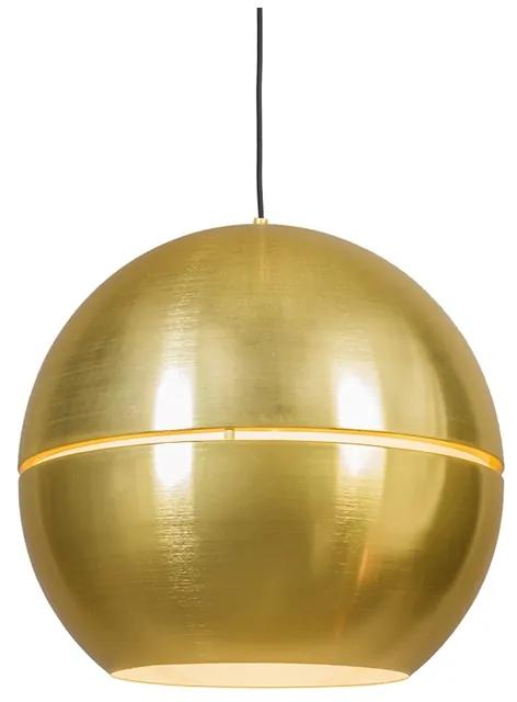 Eettafel / Eetkamer Art Deco hanglamp goud 50 cm - Slice Art Deco, Design, Modern, Retro E27 bol / globe / rond rond Binnenverlichting Lamp
