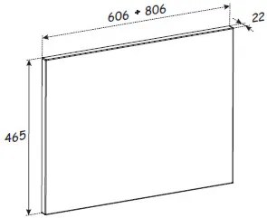 Comad Xilo Wotan FSC wastafel toppaneel 60cm eiken