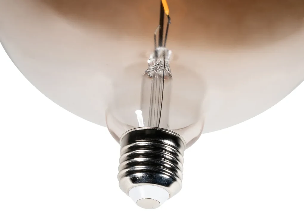 Set van 5 E27 dimbare LED lampen G170 bruin 4,9W 130 lm 1800K