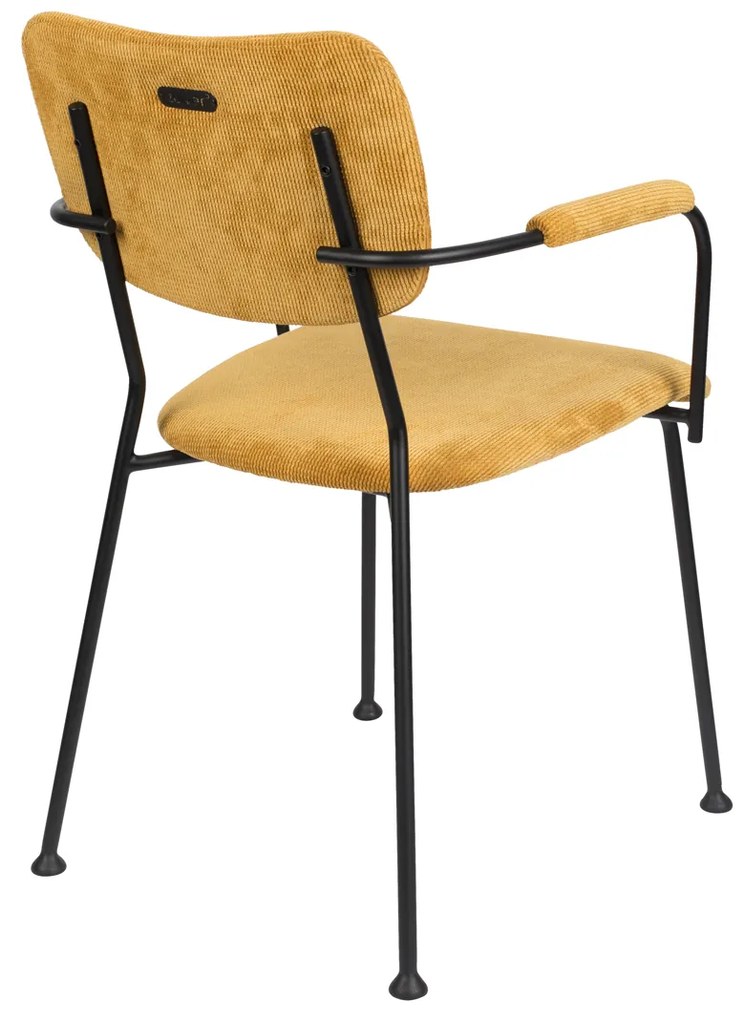 Zuiver Benson Design Armstoel Okergele Stof
