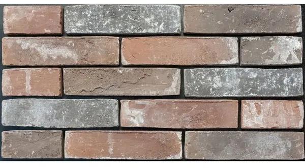 Vtwonen Brick Industrial 5x20cm Gebakken Steenstrip 20mm Terra Grey Mele Mat Rood 634809053