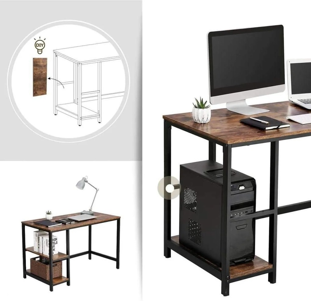 Nancy's Rockefeller Center Bureau - Industriële Werktafel - Vintage Tafel 120 x 75 x 60 - Bureaus