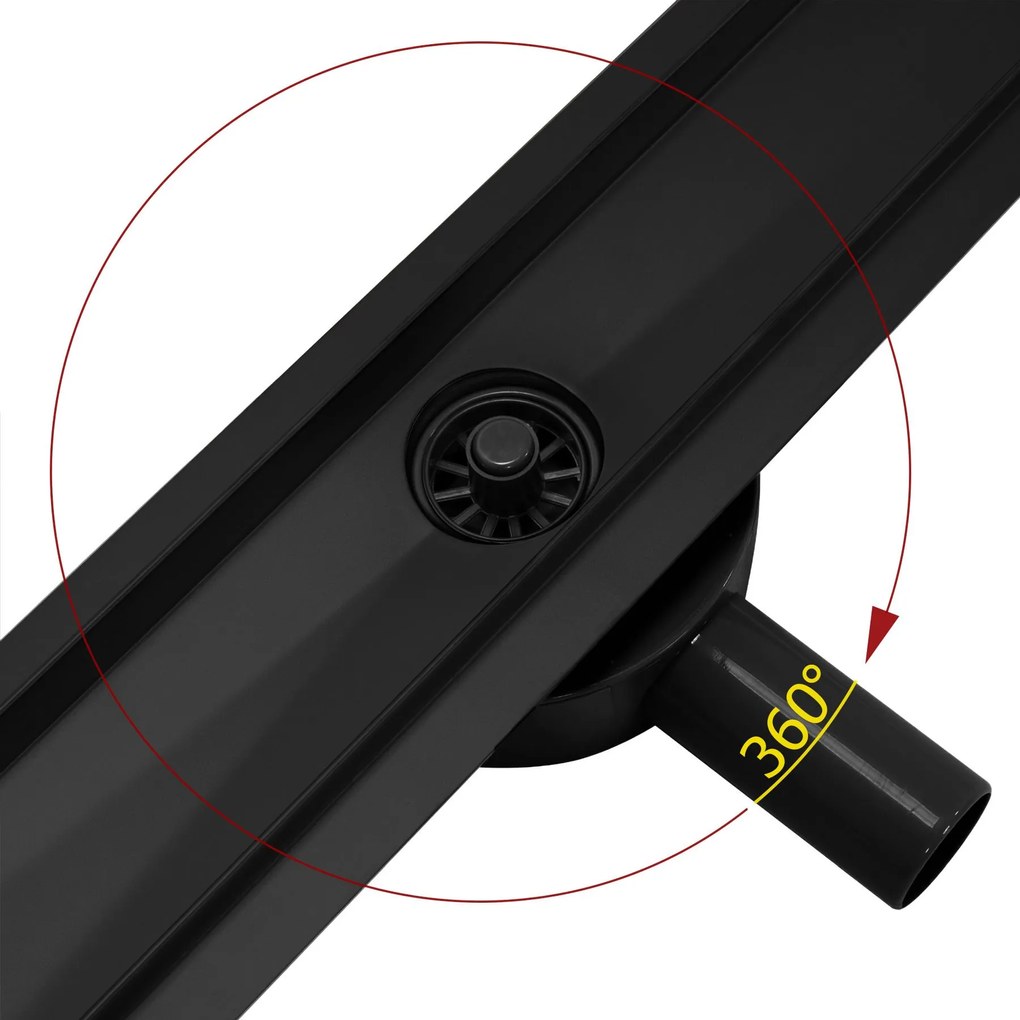 Lineaire afvoer Rea Pure Neo PRO Black 50