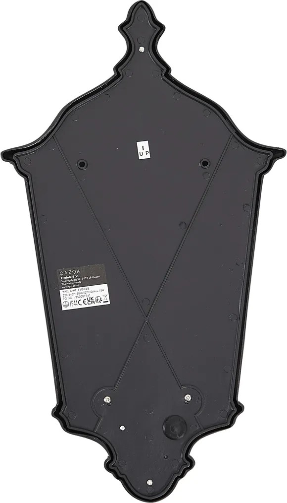 klassieke buiten wandlantaarn zwart IP44 - Havana half