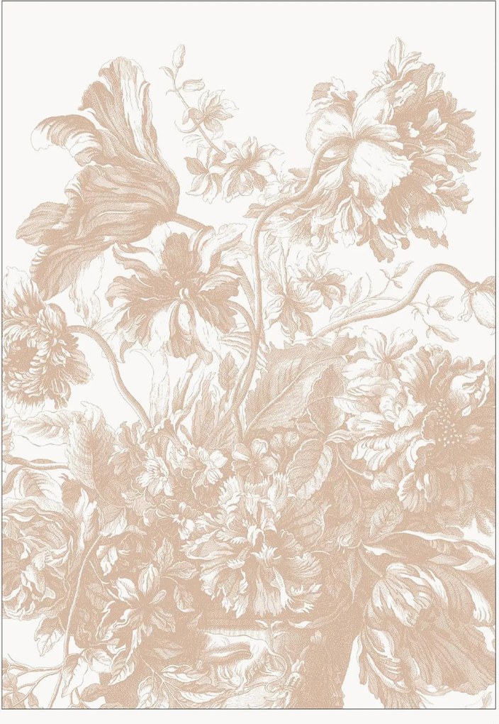 Behang Engraved Flowes