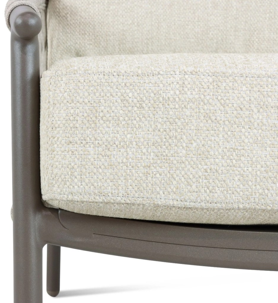 Stoel en Bank Loungeset 5 personen Aluminium/rope Taupe 4 Seasons Outdoor Allora/Salerno