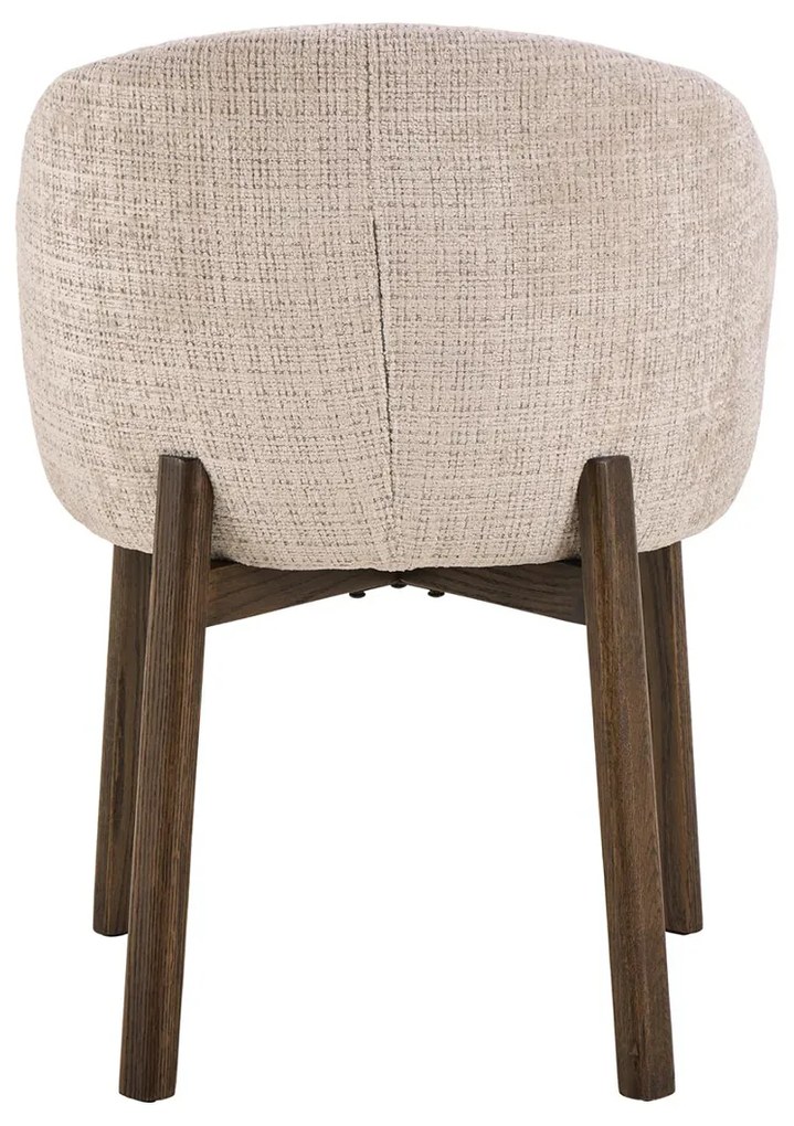 Luxe Eetkamerstoel Beige Met Hout