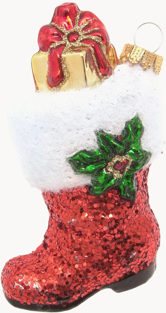 Handbeschilderde kerstboomhanger Santa's Boot