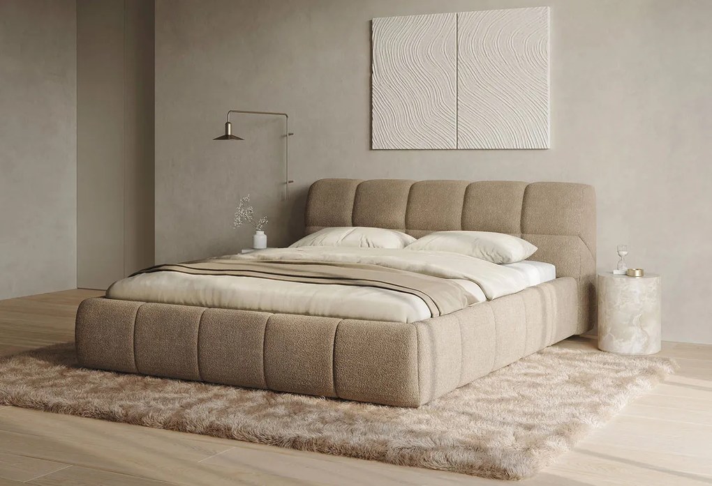 Gestoffeerd Bedframe Night Santiago – Bij Swiss Sense