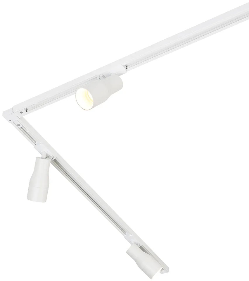 Modern railsysteem met 5 Spot / Opbouwspot / Plafondspots wit 1-fase - Iconic Kohua Modern GU10 Binnenverlichting Lamp
