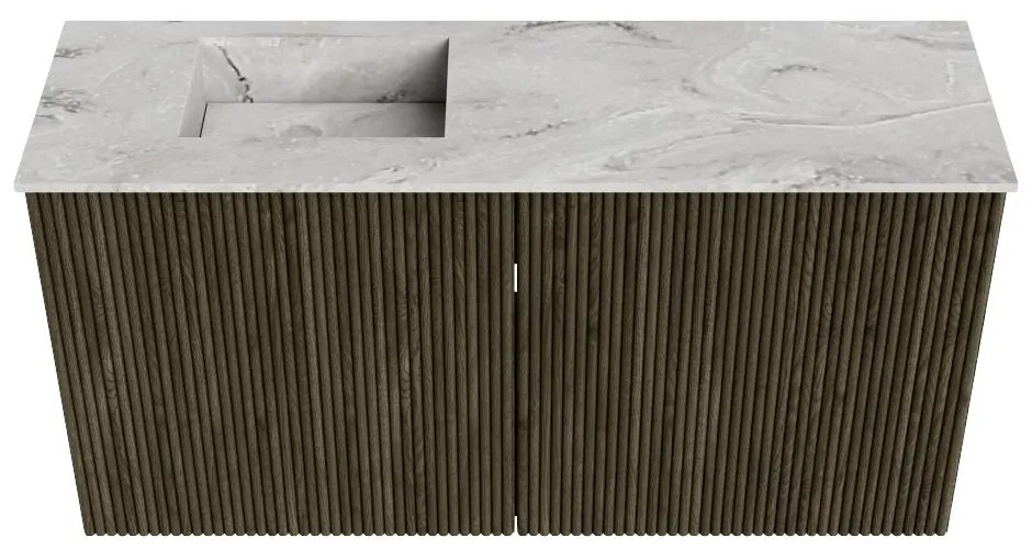 Mondiaz Joya DLux 80cm toiletmeubel shadow met wastafel faye links 1 kraangat glace