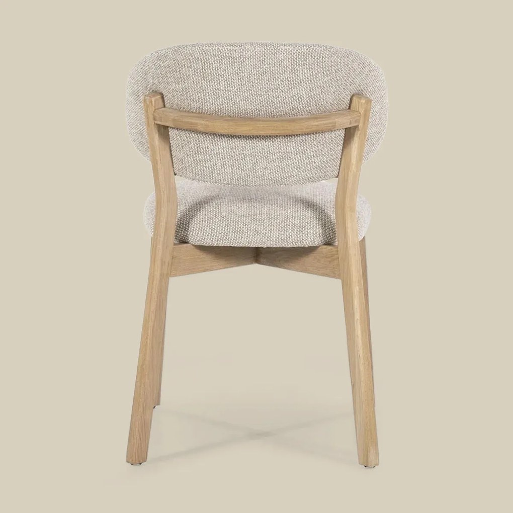 Eleonora Mikky Luxe Eetkamerstoel Eiken Taupe En Stof