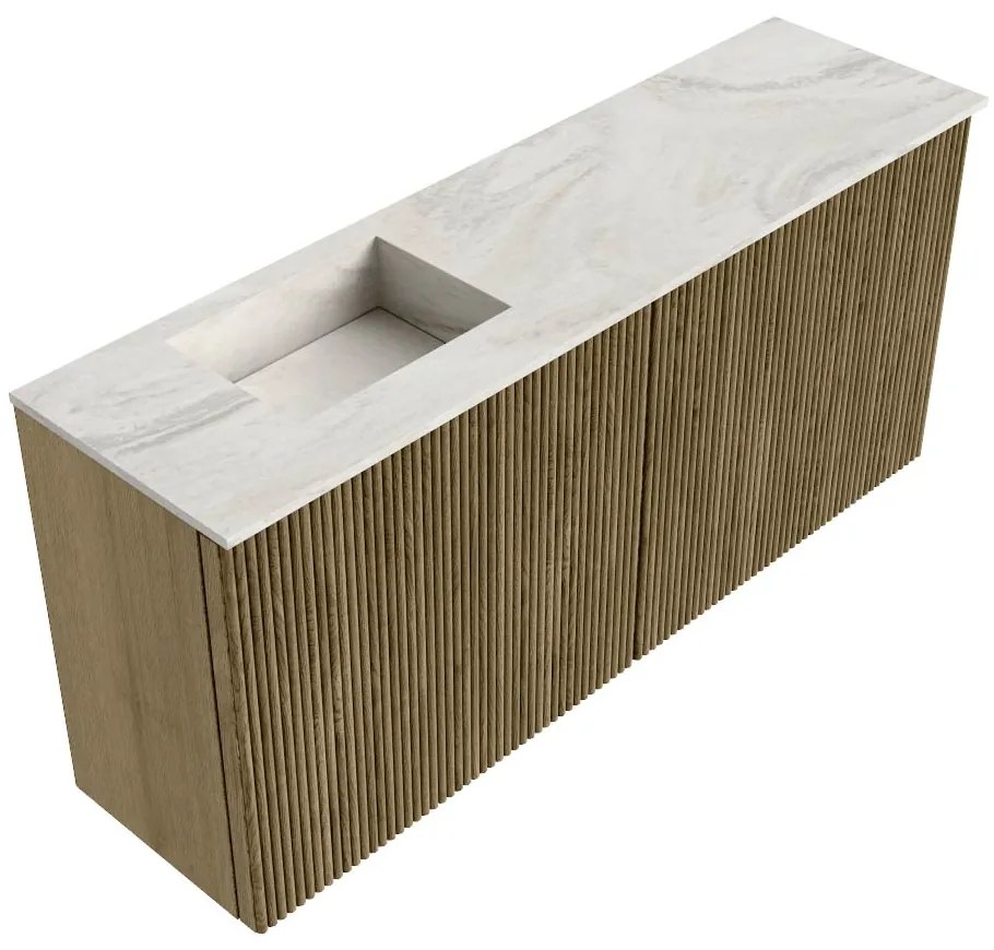Mondiaz Joya DLux 90cm toiletmeubel dusk met wastafel faye links zonder kraangat ostra