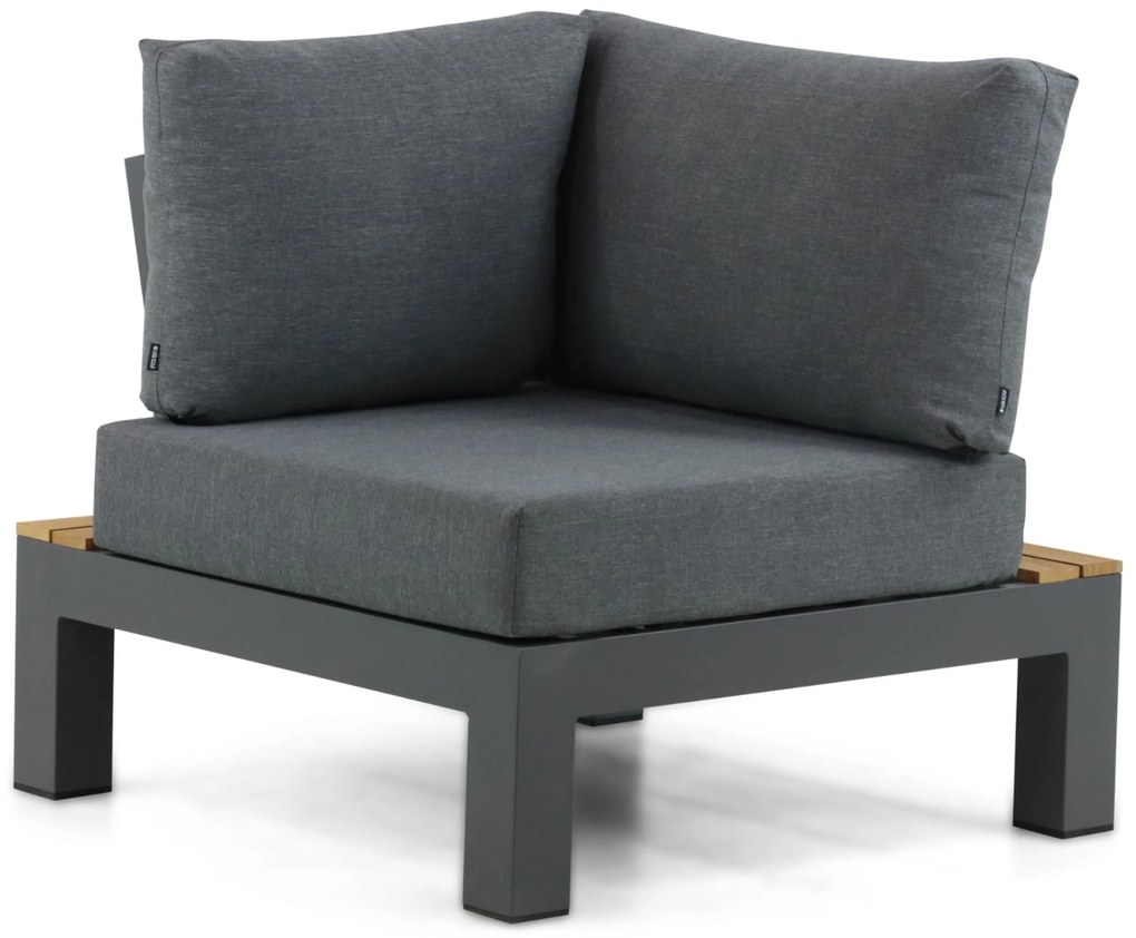 Loungeset 5 personen Aluminium/Teak Grijs Lifestyle Garden Furniture Vittoria