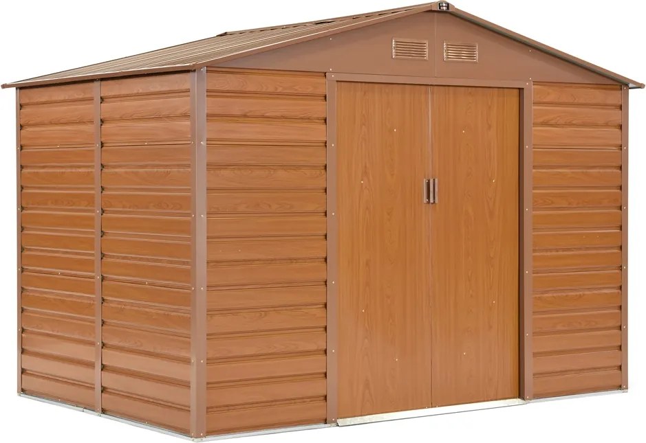 Lahti metalen gereedschapshuis 2,8 x 1,9 m Winkel Boss houtachtig