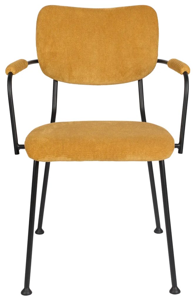 Zuiver Benson Design Armstoel Okergele Stof