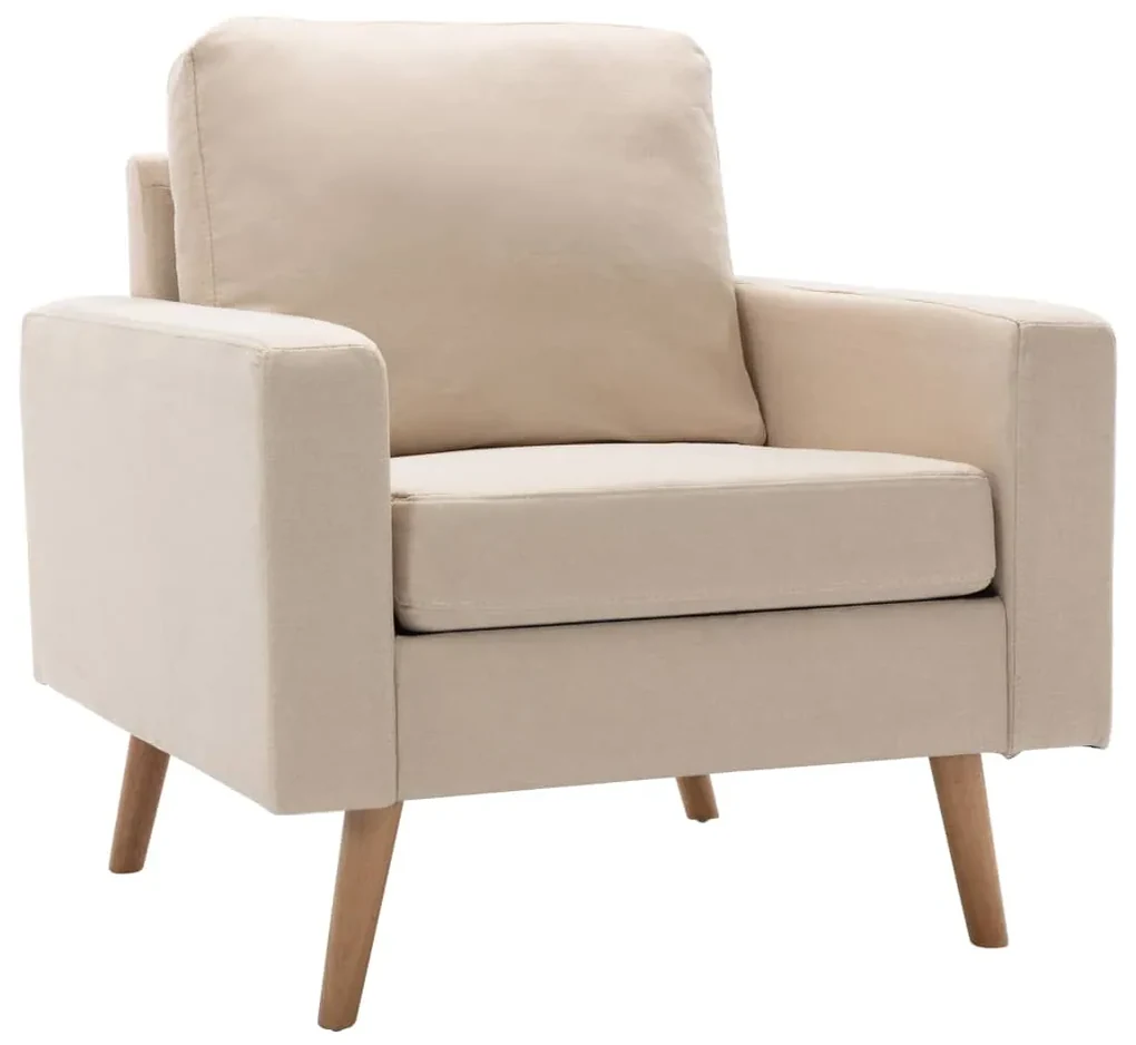 vidaXL Fauteuil stof crème