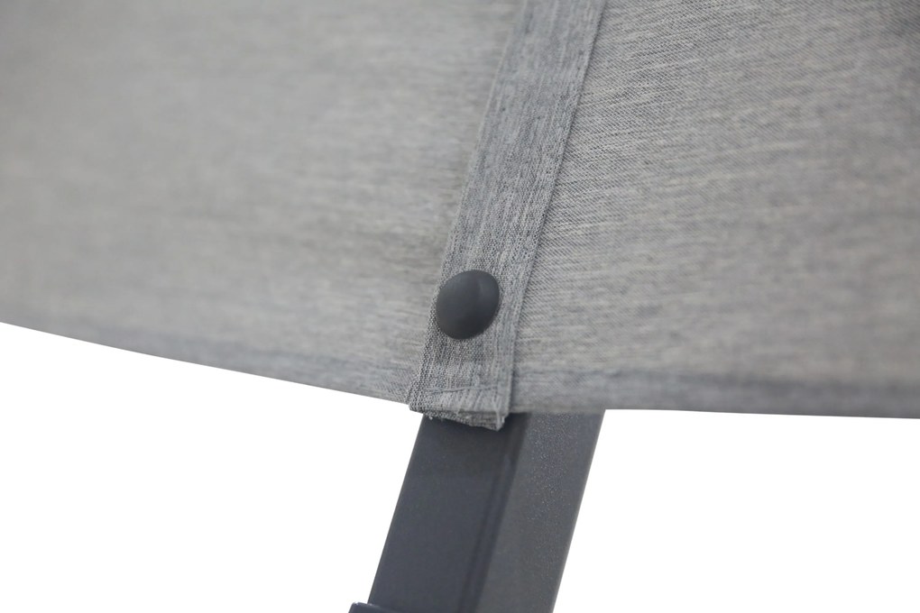 Zweefparasol 3x3.5m S2 Excellent (incl. voet + hoes) Grijs-antraciet Camello Luna