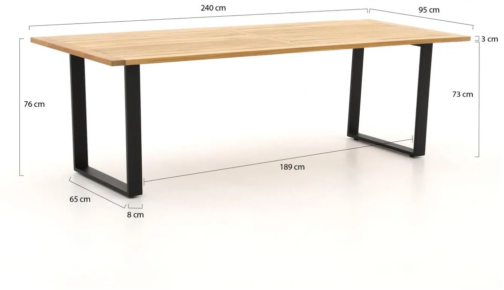 Apple Bee Condor 240cm dining tuinset 7-delig