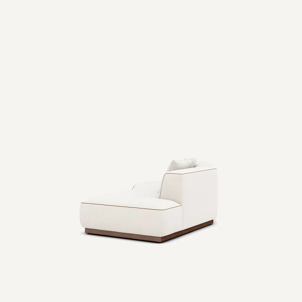 Rechte halve zetel in chenille fluweel, JACOPO