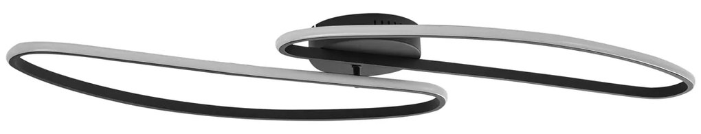 Design plafondlamp zwart 100cm incl. LED 3-staps dimbaar 2-lichts - Pepe