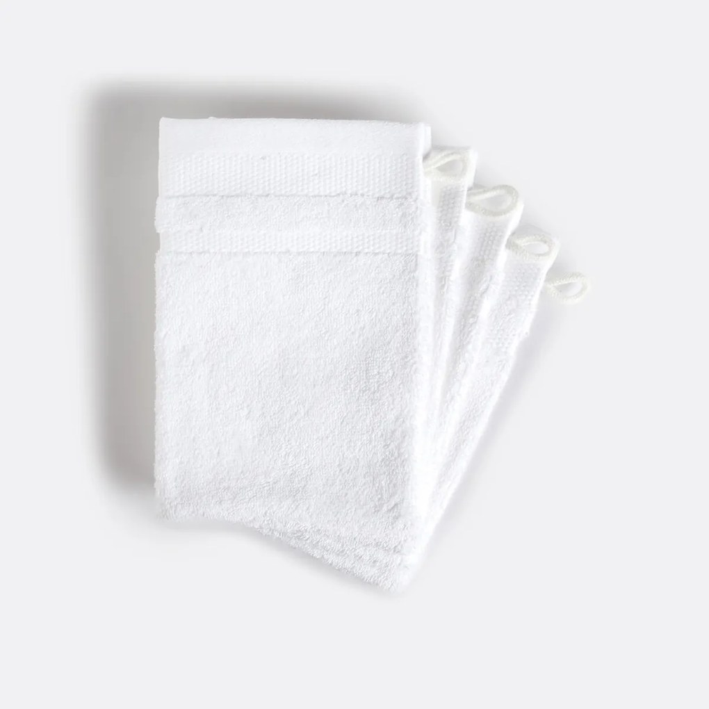Set van 4 washandjes van gekamd katoenen van 600 g/m², KHEOPS
