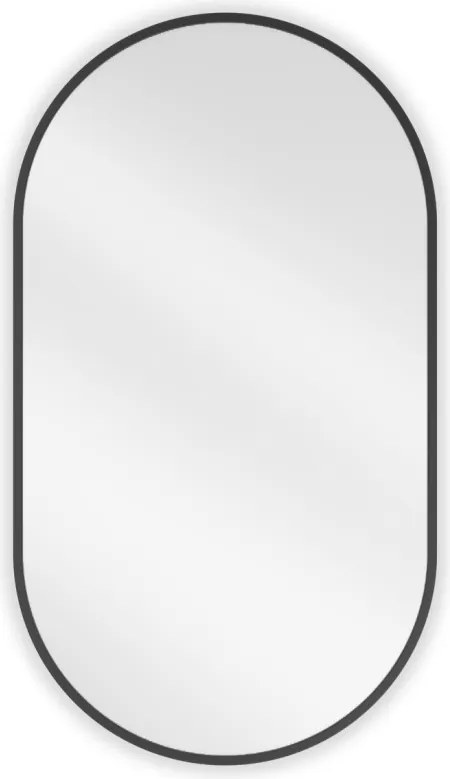 Mexen Loft ovale badkamerspiegel 80 x 45 cm, zwarte lijst - 9851-080-045-000-70