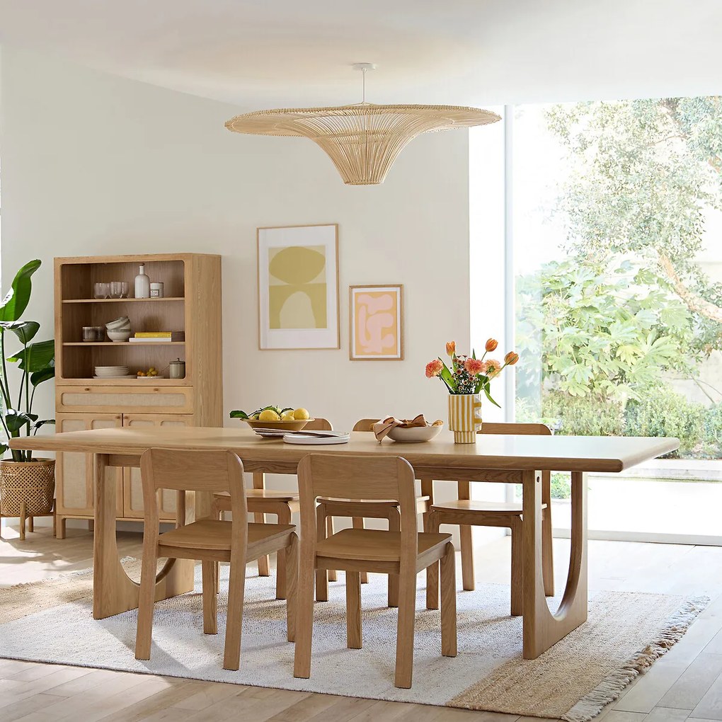 8/10 plaats eiken eettafel Douve