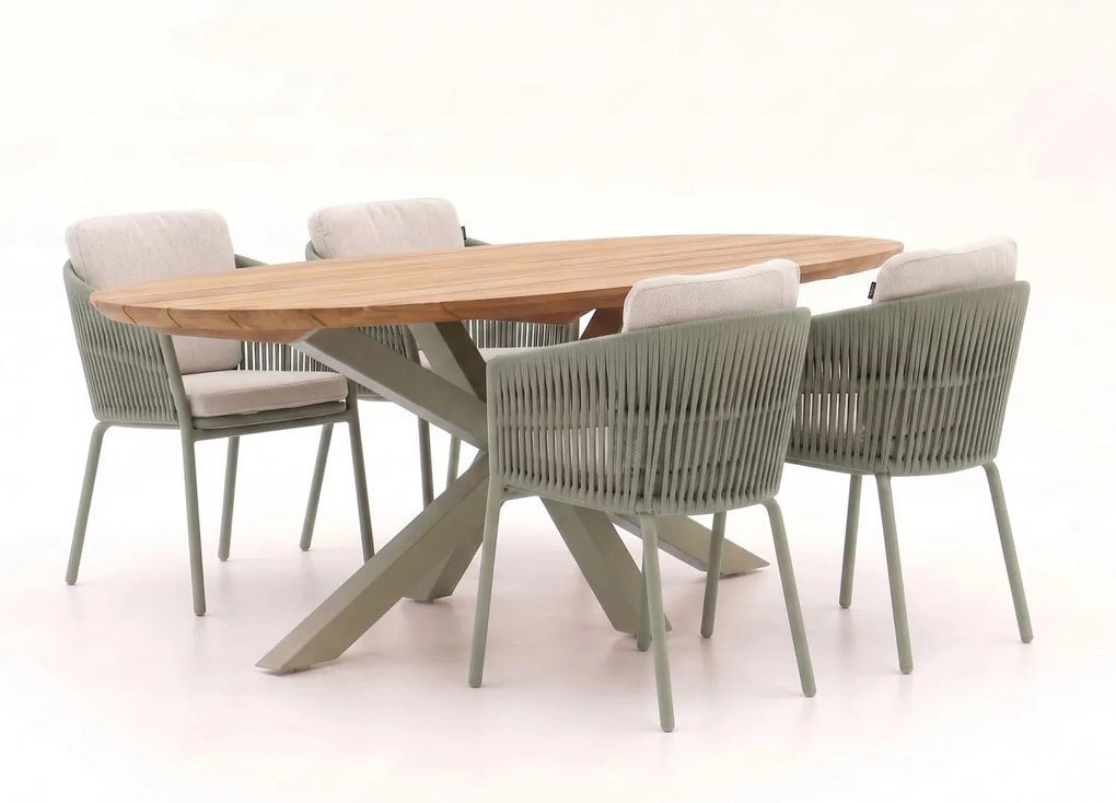 Diningset Hartman  | 4 personen | Tuinset teakhout | 5-delig | Kees Smit Tuinmeubelen