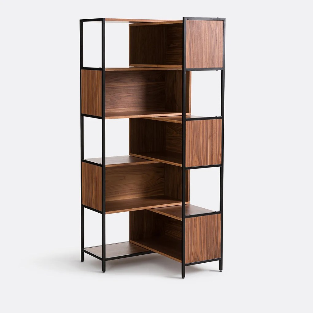 Modulaire en uitschuifbare boekenkast van notenfineer Volga