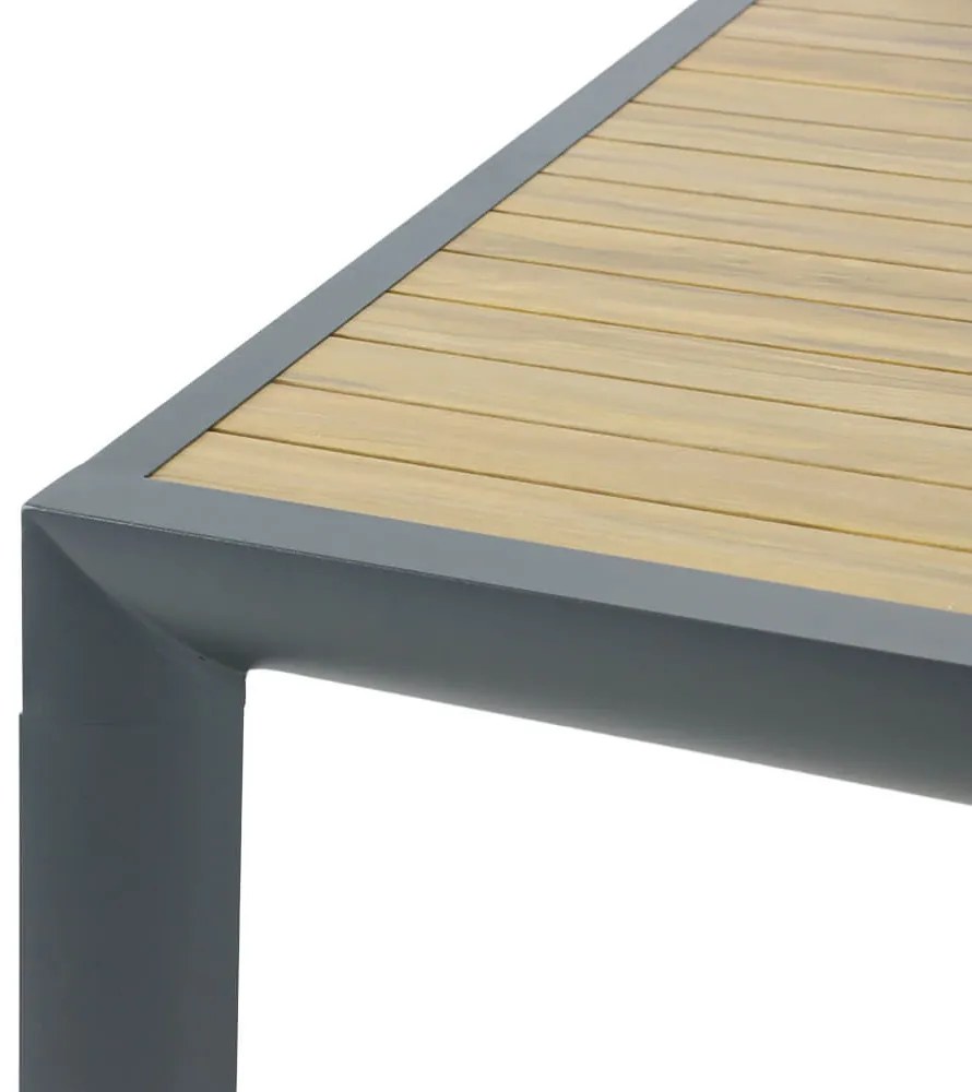 Dining Tuintafel vierkant 100 x 100 cm Aluminium Grijs Borello