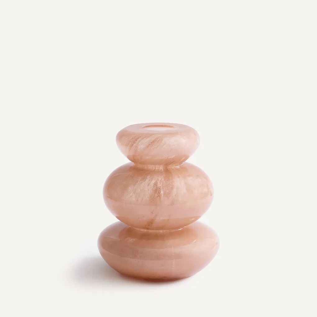 Mondgeblazen glazen vaas, hoogte 20 cm, FYSA