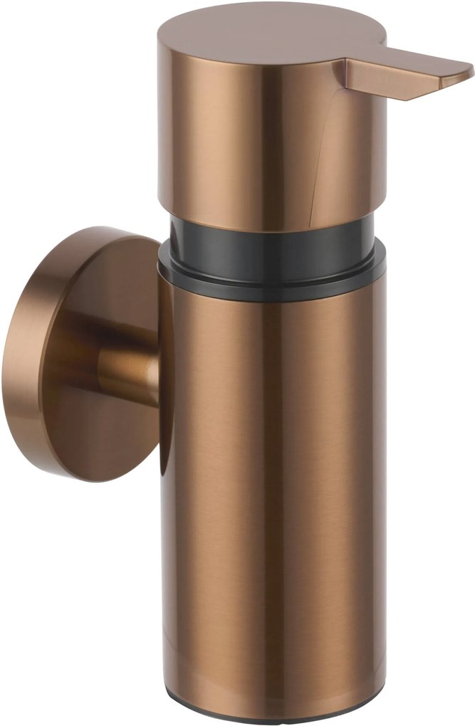 Saqu Nemo zeepdispenser 5,5x9,8x14cm geborsteld brons koper pvd-coating