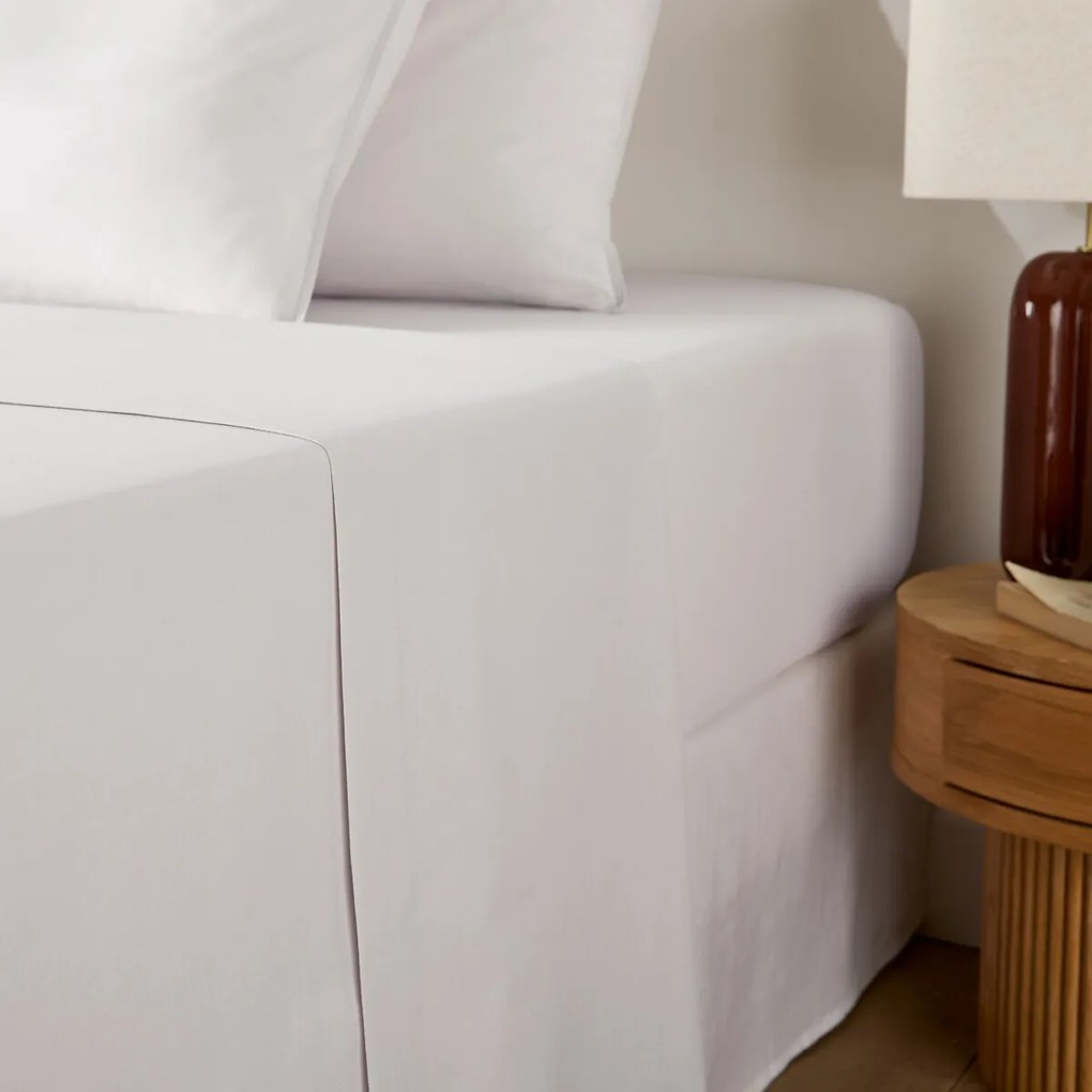 Effen plat laken in gewassen katoen, Scenario