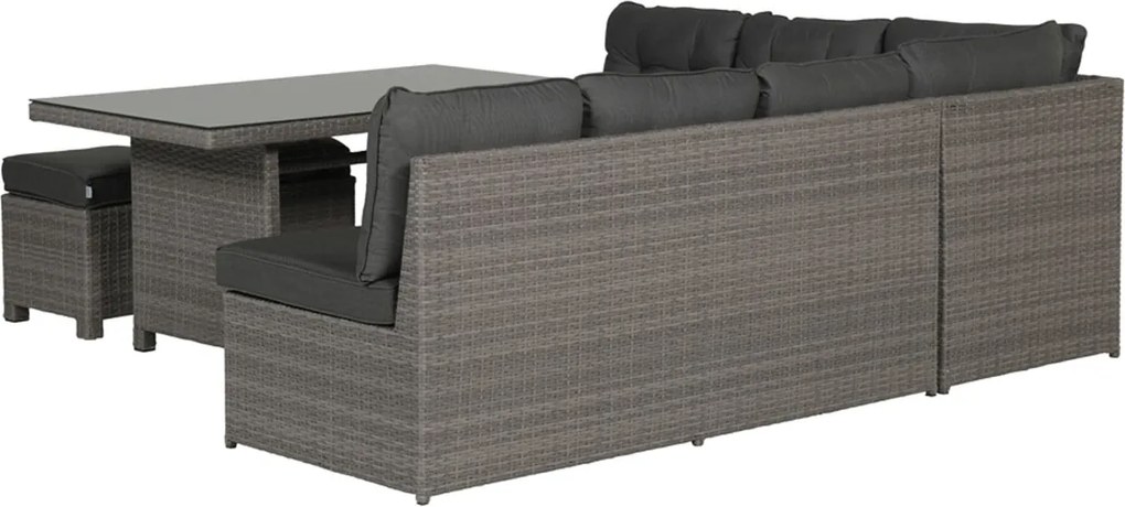 Garden Impressions Lapa lounge dining set 5-delig - grijs