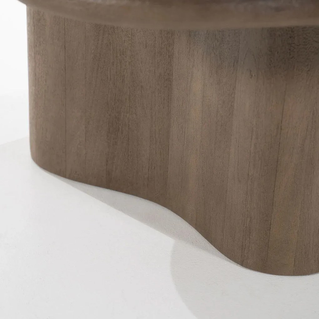 Scandinavische Salontafel Set Mangohout Bruin - 75 X 75cm.
