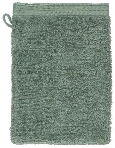 Washandje, Recycled katoen, Groengrijs, 15 x 21 cm