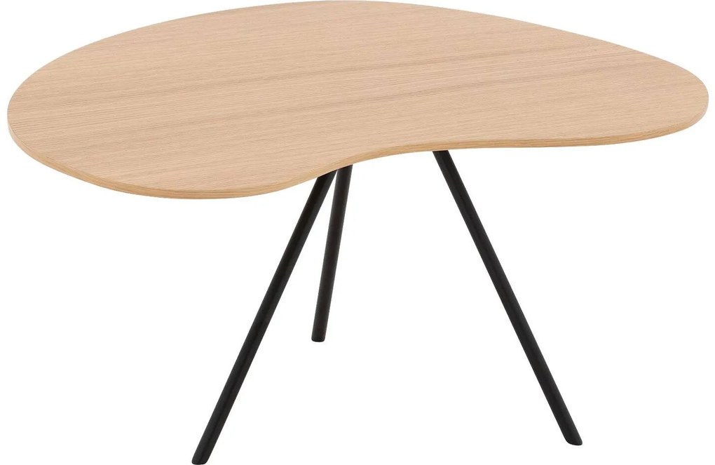Goossens Salontafel Zyan organisch, hout eiken blank, modern design, 76 x 36 x 69 cm