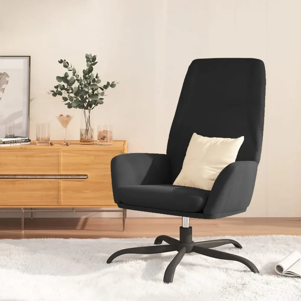 vidaXL Relaxstoel kunstsuède zwart