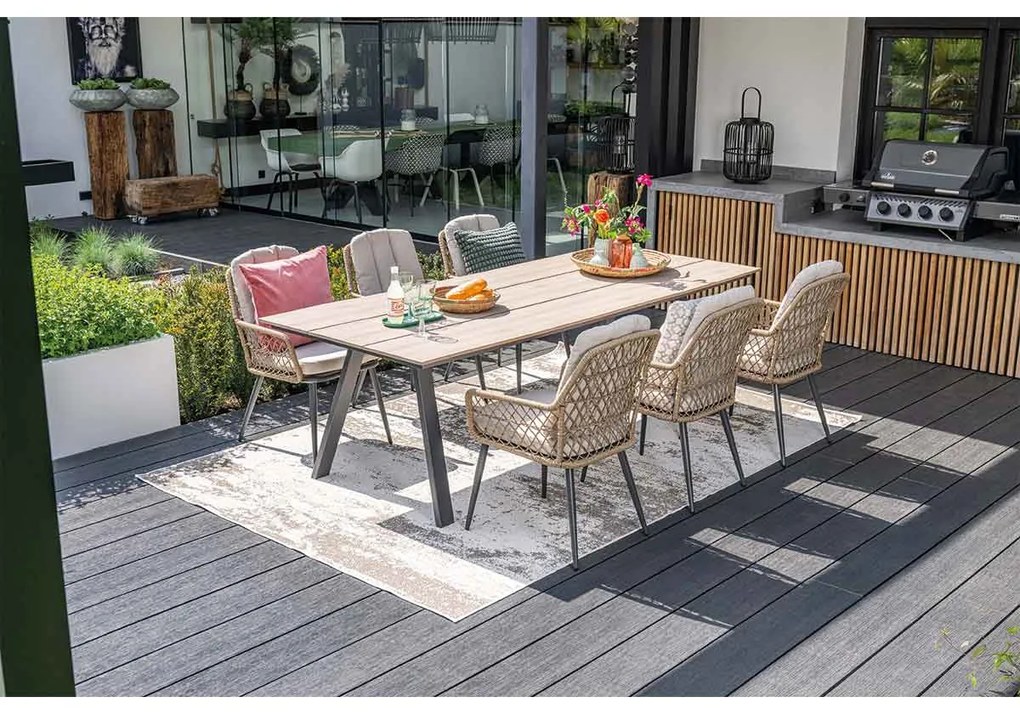 Garden Impressions Kalibo tuinset 7-delig - Penedo tuintafel 230x100 cm