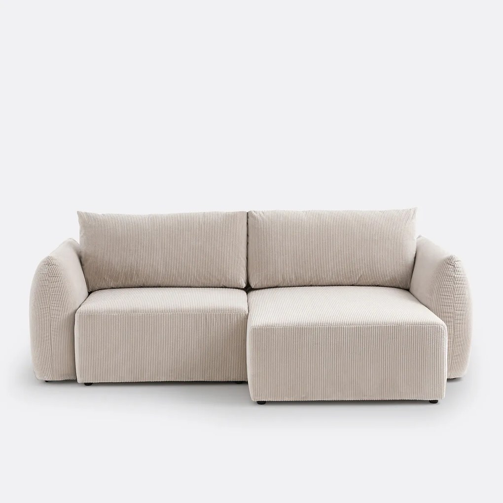 Corduroy hoekslaapbank met koffer, EDITH