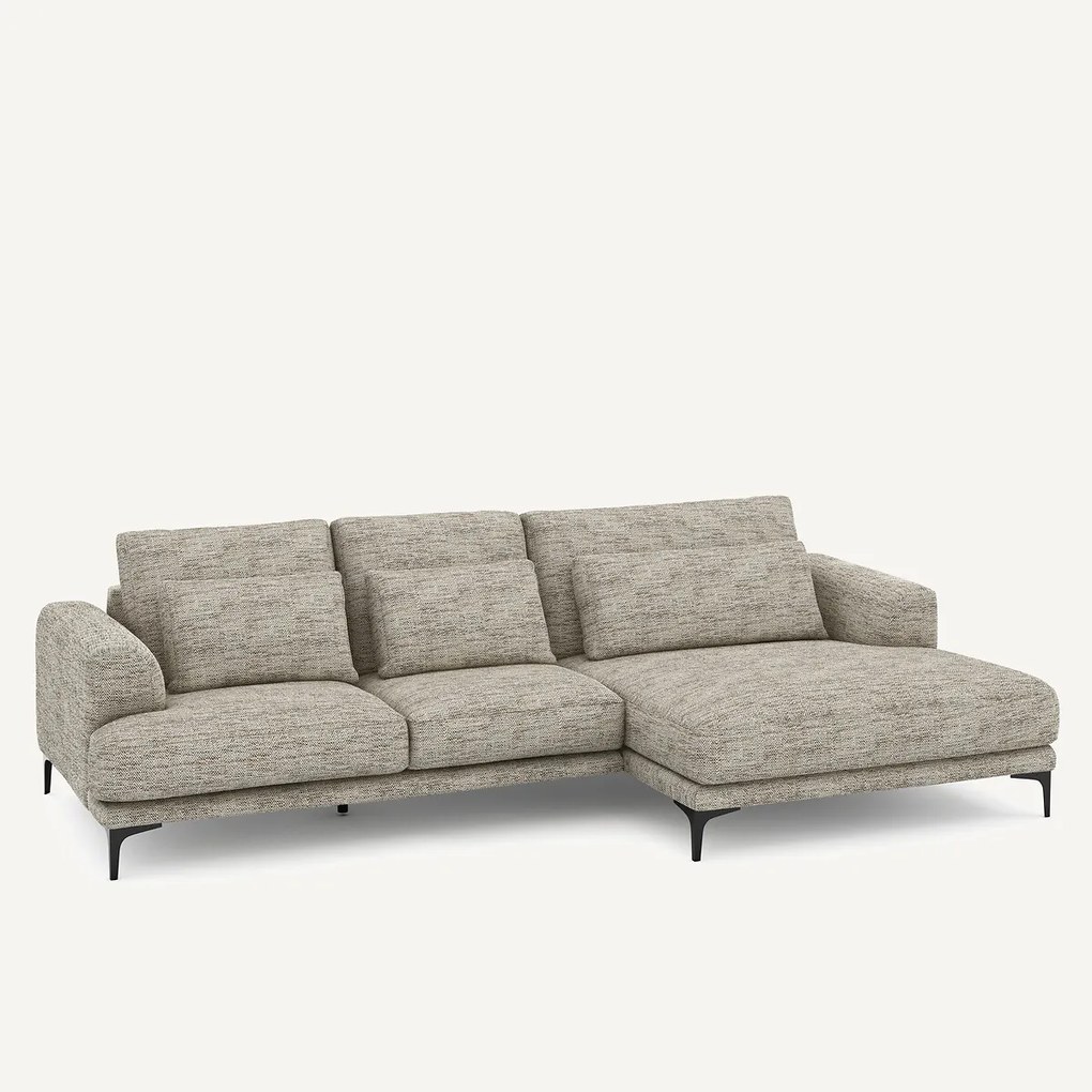 XL hoekbank rechts in gestippelde visgraatstof, MARSILE