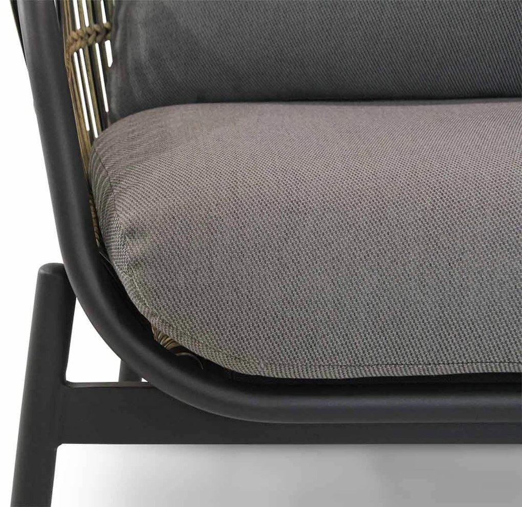 Stoel en Bank Loungeset 5 personen Wicker Taupe Coco Nathan/Pacific